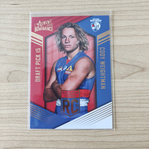 2020 Select Dominance Rookie Card Cody Weightman Western Bulldogs LOW NUMBER No.005/295