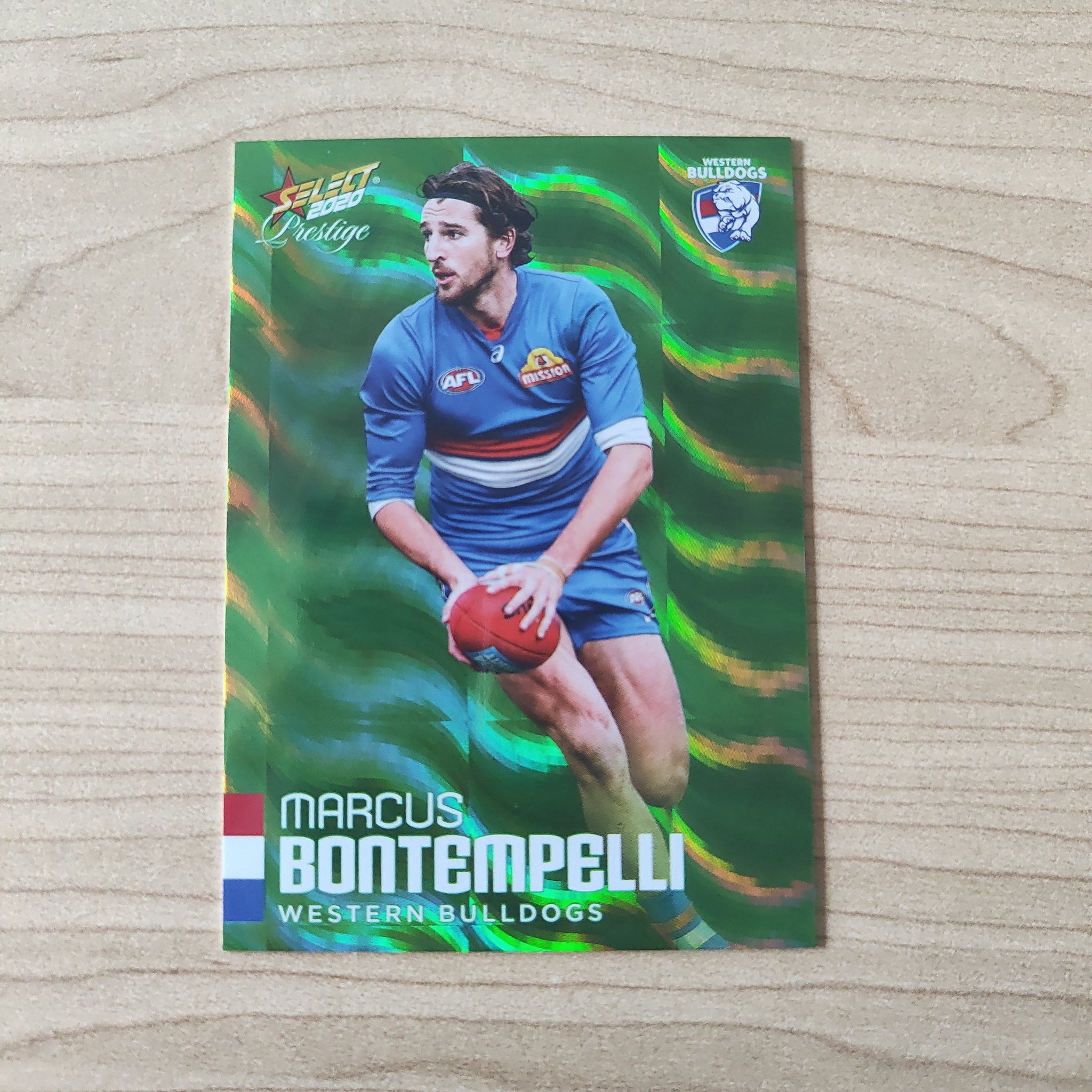 2020 Select Prestige Green Parallel Marcus Bontempelli Western Bulldogs LOW NUMBER No.002/60