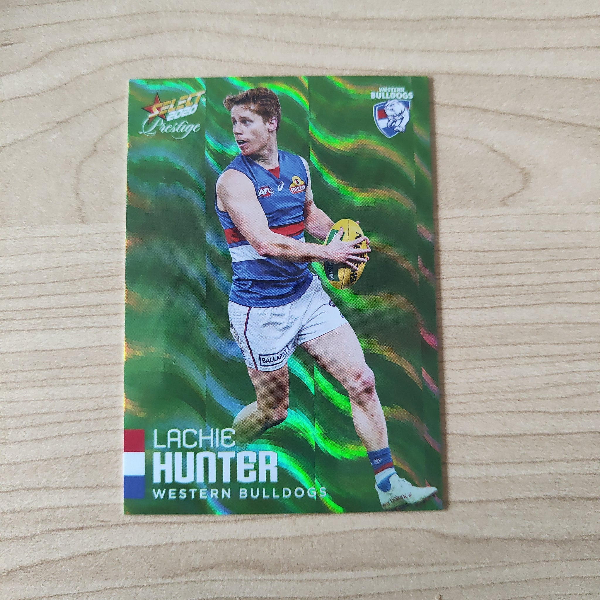 2020 Select Prestige Green Parallel Lachie Hunter Western Bulldogs LOW NUMBER No.007/60