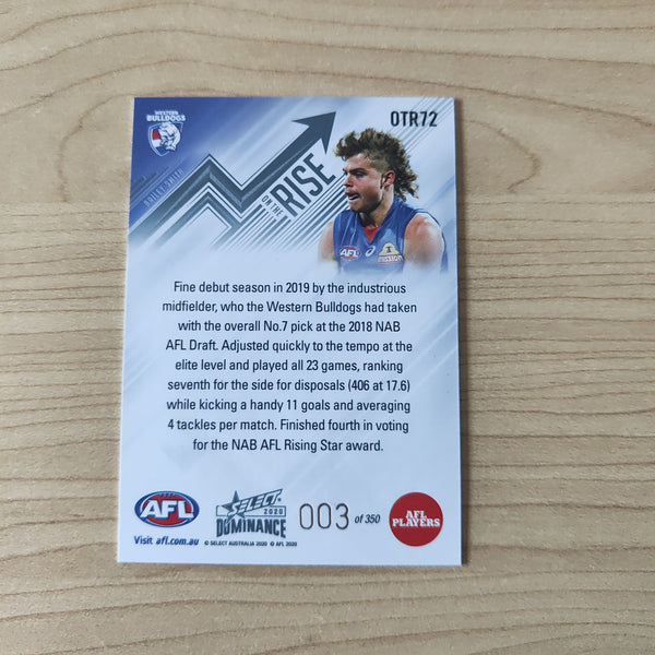 2020 Select Dominance On The Rise Bailey Smith Western Bulldogs LOW NUMBER No.003/350