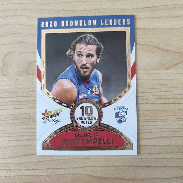 2021 Select Prestige Brownlow Leaders Marcus Bontempelli Western Bulldogs LOW NUMBER No.004/80