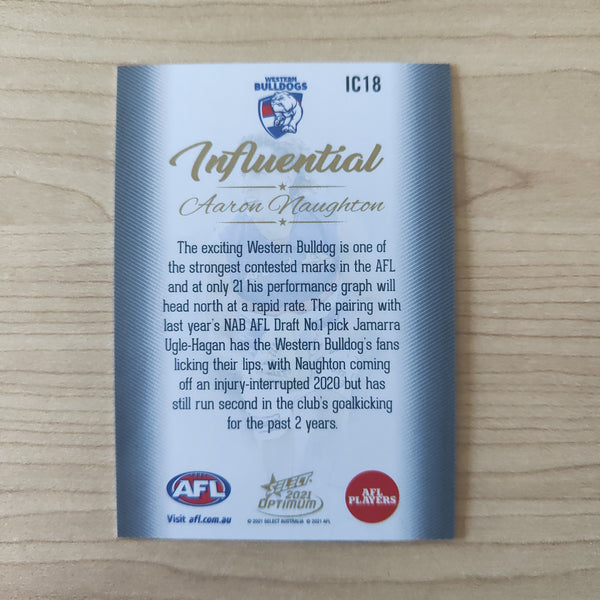 2021 Select Optimum Influential Aaron Naughton Western Bulldogs No.33/40
