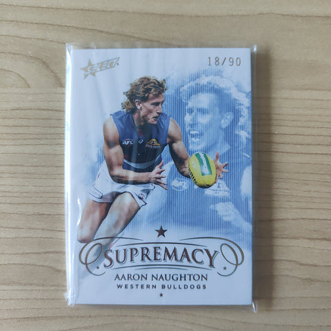 2021 Select Supremacy Base Card Aaron Naughton Western Bulldogs No.18/90