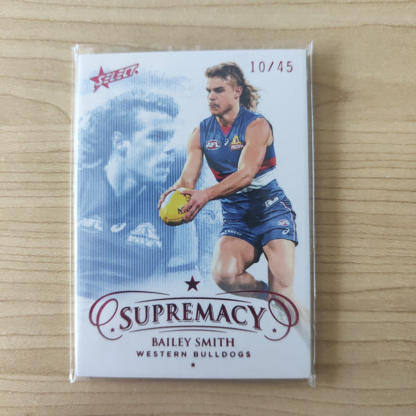 2021 Select Supremacy Base Card Bailey Smith Western Bulldogs LOW NUMBER No.10/45