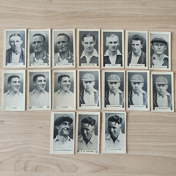 Cricket 1932-3 B.D.V. Cigarettes Test Cricketers Part set of Cards