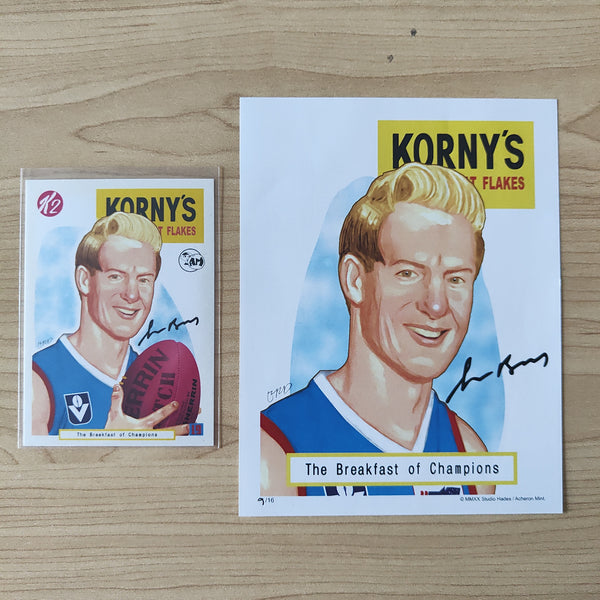 Acheron Mint Studio Hades Korny's Colour Footballers Boxtops II Swap Cards Simon Beasley Footscray Western Bulldogs 09/16
