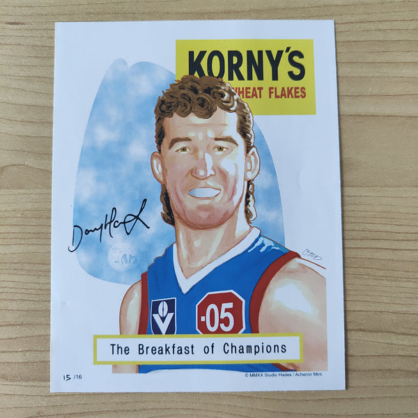 Acheron Mint Studio Hades Korny's Colour Footballers Boxtops II Swap Cards Doug Hawkins Footscray Western Bulldogs 15/16