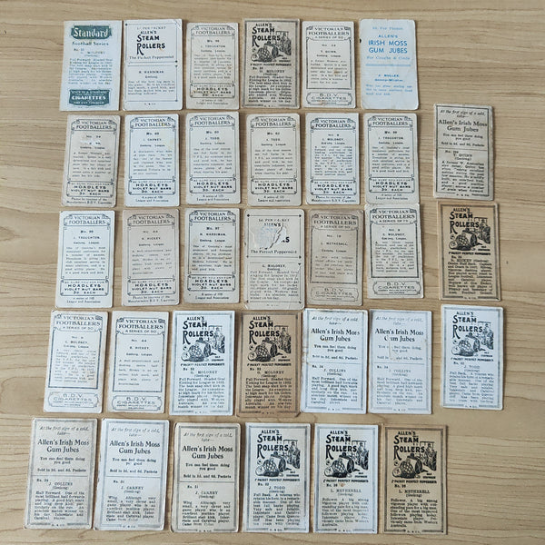 Mixed Lot of 33 Geelong Football Club Cigarette Cards