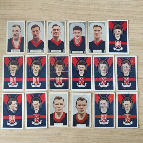 Mixed Lot of 18 Melbourne Football Club Cigarette Cards