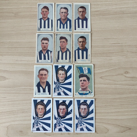 Mixed Lot of 12 North Melbourne Football Club Cigarette Cards