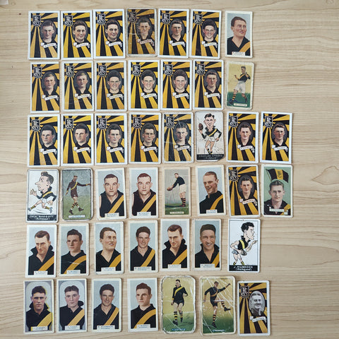 Mixed Lot of 44 Richmond Football Club Cigarette Cards