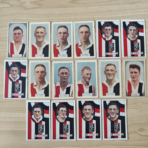 Mixed Lot of 16 St Kilda Football Club Cigarette Cards