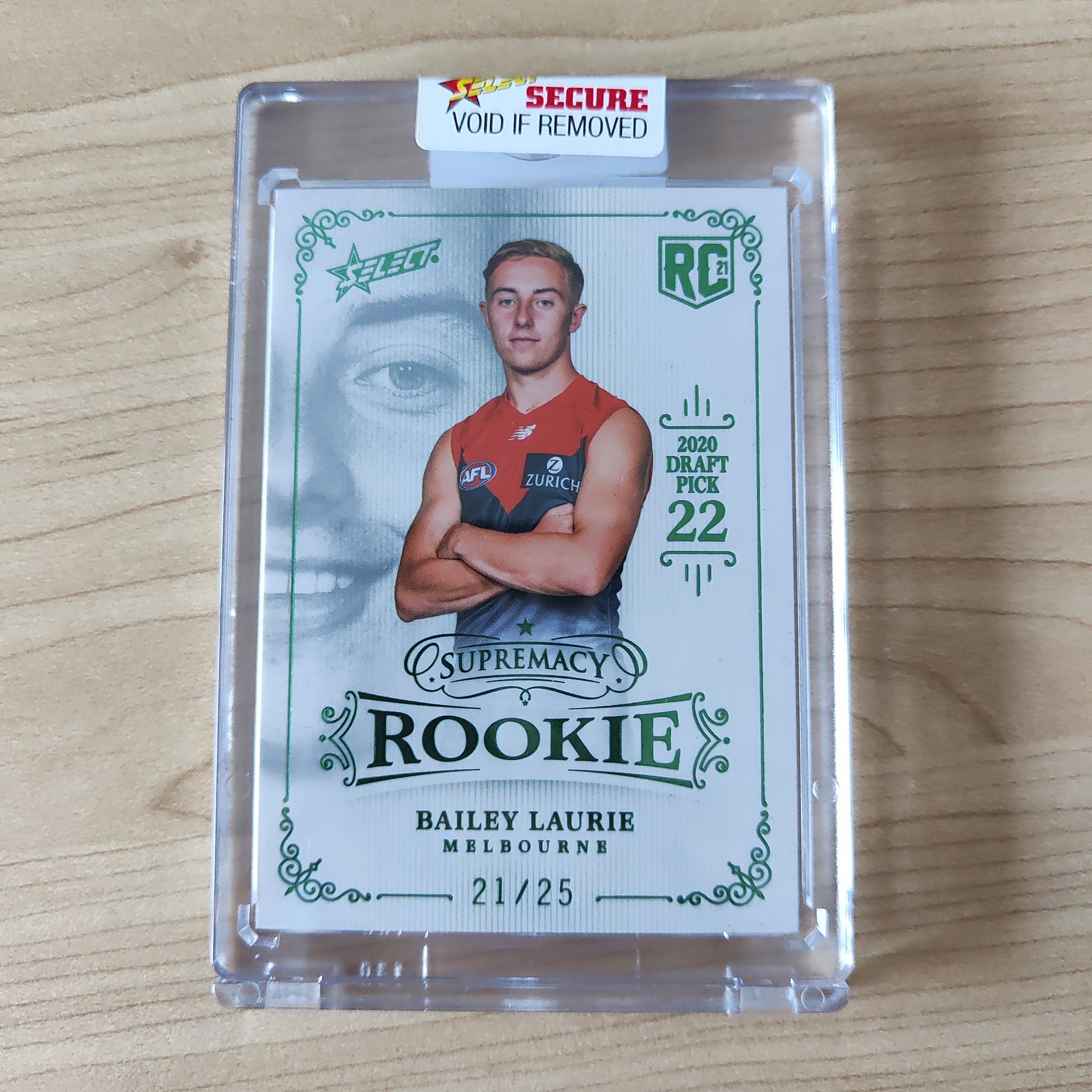2021 Select Supremacy Green Rookie Bailey Laurie Melbourne No.21/25