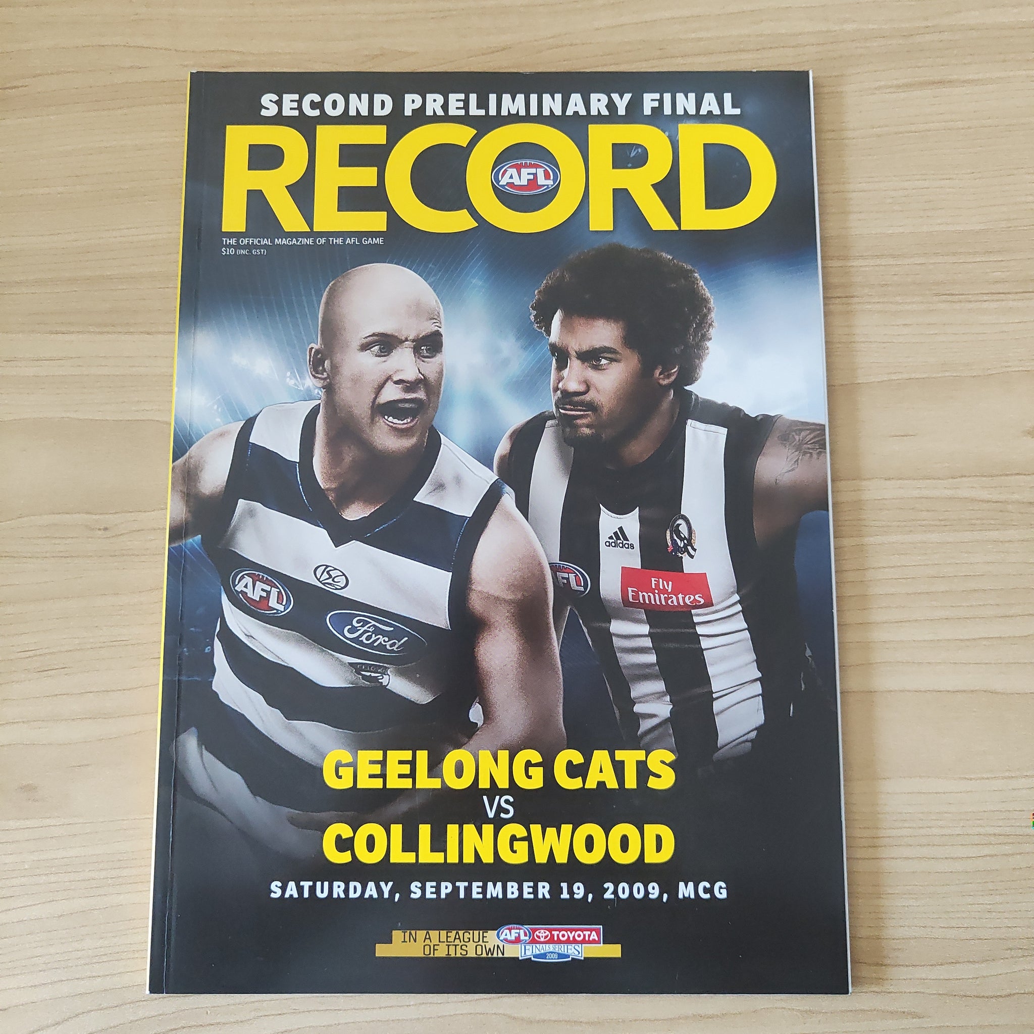 2009 2nd Preliminary Final AFL Football Record Geelong v Collingwood