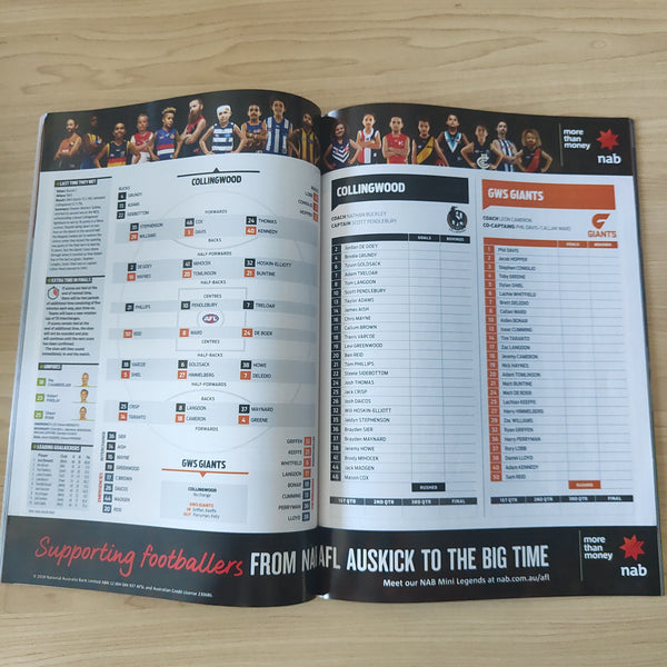 2018 Sept 15 2nd Semi Final AFL Football Record Collingwood v GWS