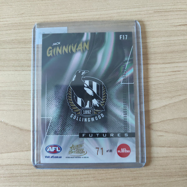 2022 AFL Select Optimum Futures Jack Ginnivan Collingwood No. 71/95
