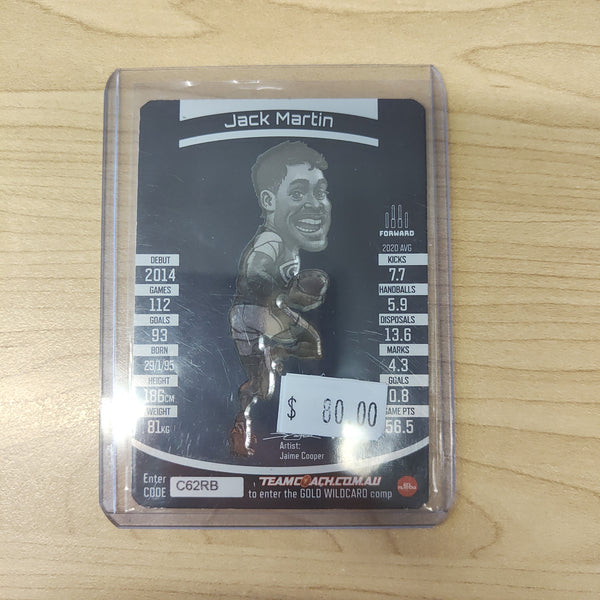 2021 AFL Teamcoach Gold Magic Wildcard MW-03 Jack Martin Carlton