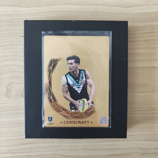 2022 Teamcoach Card Craft Connor Rozee Port Adelaide Complete Set of 4 Cards + Redeemed 24k Gold Card