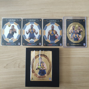 2022 Teamcoach Card Craft Luke Shuey West Coast Complete Set of 4 Cards + Redeemed 24k Gold Card