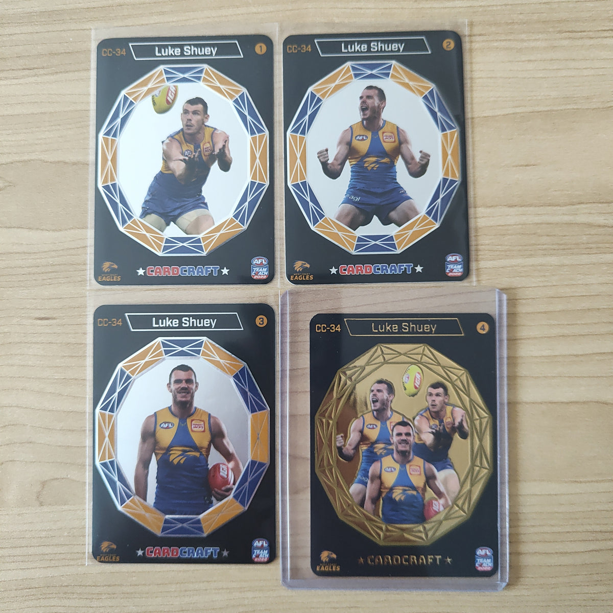 2022 Teamcoach Card Craft Luke Shuey West Coast Complete Set of 4 Card ...