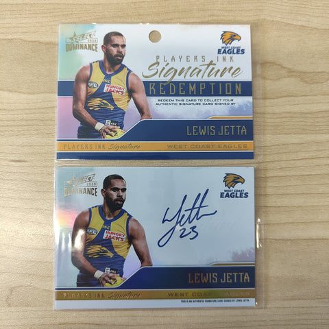 2020 Select Dominance Players Ink Signature Redemption Lewis Jetta West Coast No. 149/175