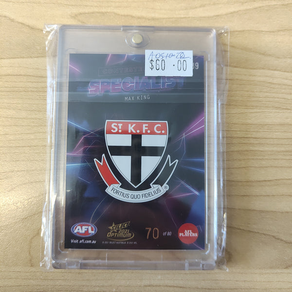 2021 AFL Optimum Specialist Max King St Kilda No.70/80