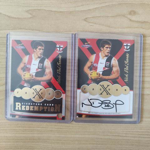 2006 Select Champions X Factor Signature Redemption Nick Dal Santo St Kilda 110/500