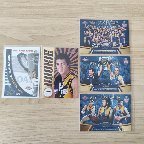 2006 Select Champions Premiership Predictor Card West Coast + Benjamin McKinley Rookie Card 244/570
