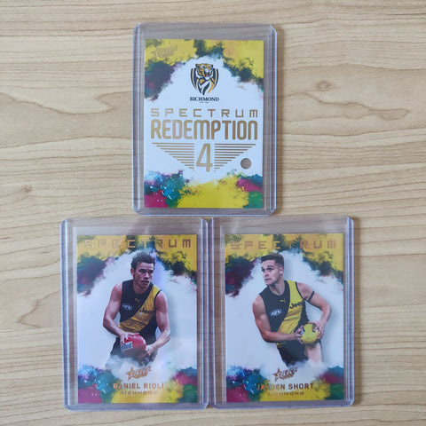 2022 AFL Footy Stars Spectrum Redemption 4 Card Richmond Daniel Rioli Jayden Short 055/125