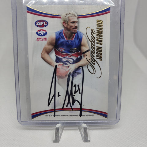 2007 Select Herald Sun Signature Card Jason Akermanis Western Bulldogs No.025/800