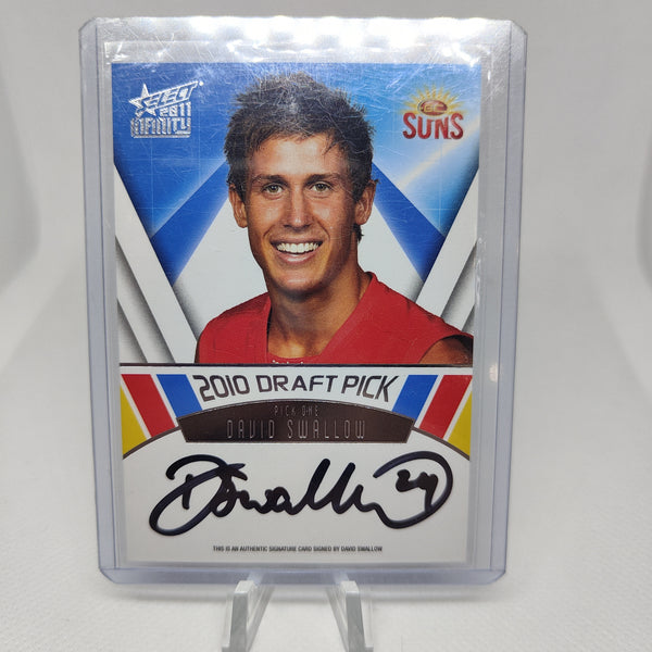 2011 Select Infinity Draft Pick Signature Card David Swallow Gold Coast