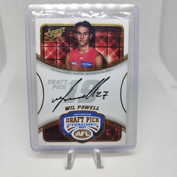 2018 Select Legacy Draft Pick Signature Wil Powell Gold Coast No.99/180