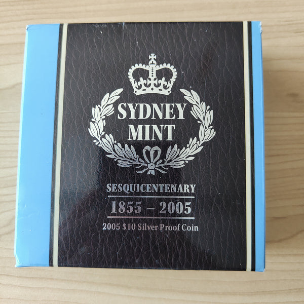Australia 2005 Royal Australian Mint Subscription $10 Sydney Mint Sesquicentenary Silver Proof.