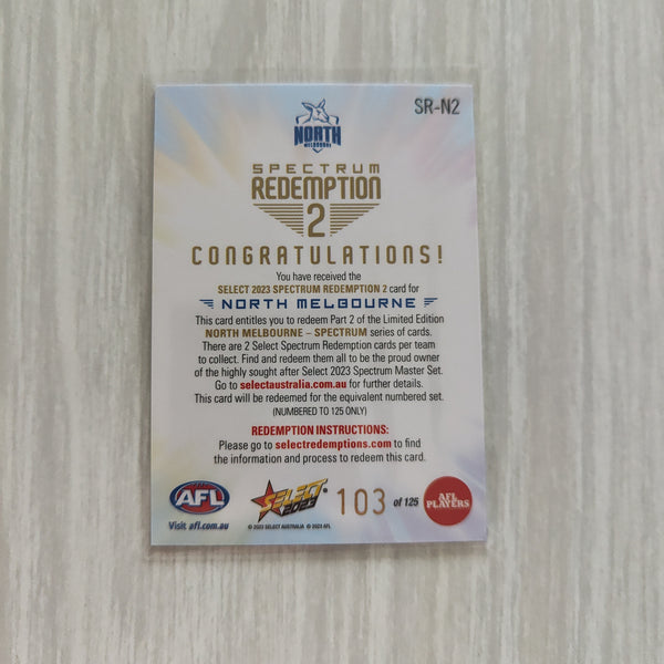 2023 Select Footy Stars Spectrum Redemption 2 North Melbourne 103/125