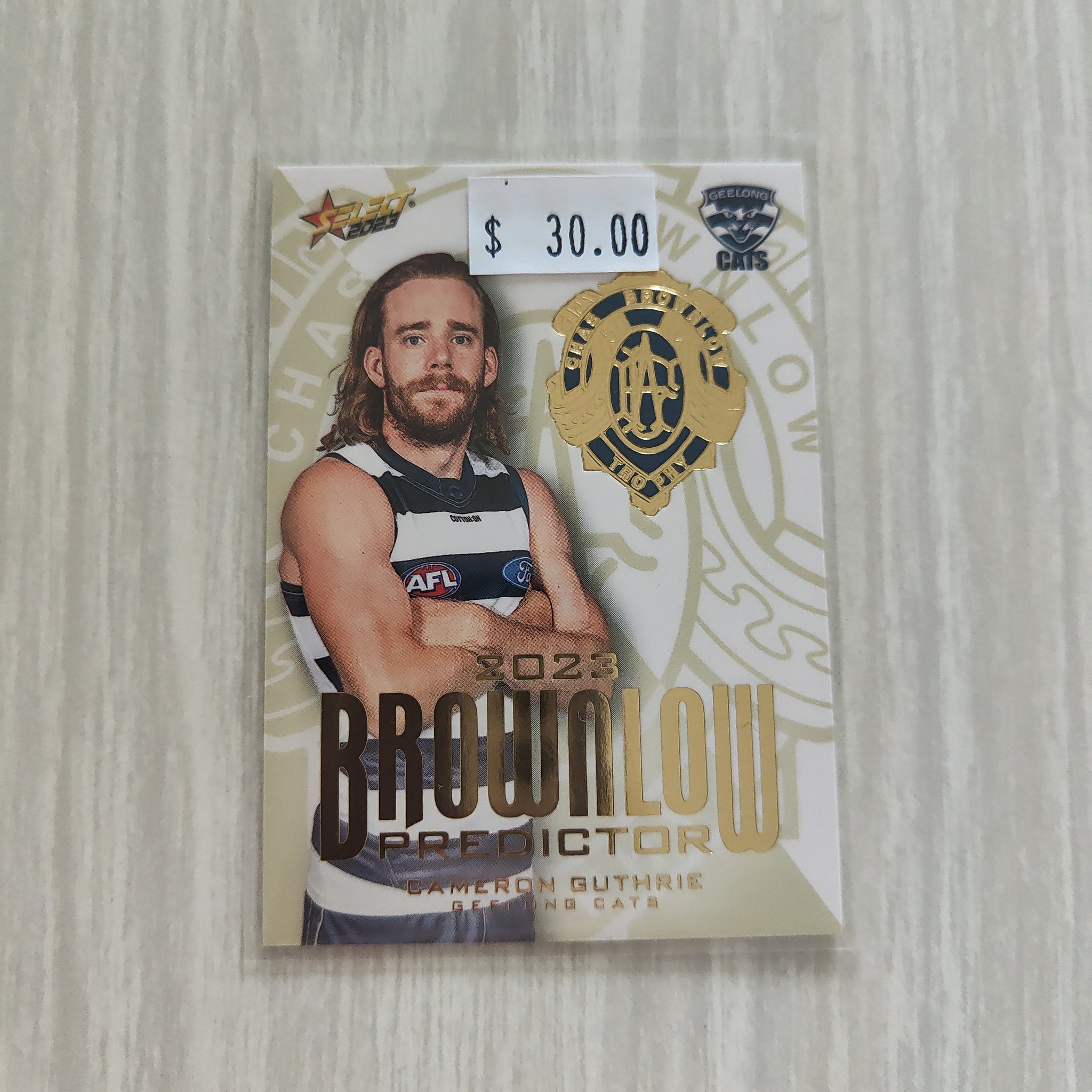 2023 Select Footy Stars Gold Brownlow Predictor Cameron Guthrie Geelong 041/260