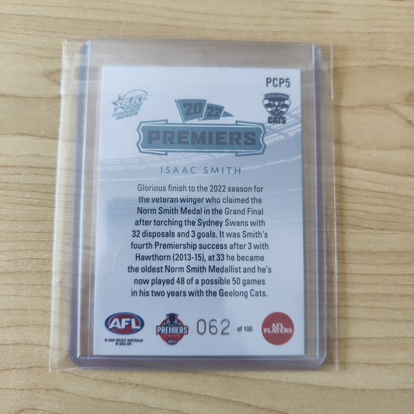 2022 AFL Select Premiership Series Isaac Smith Geelong 062/100