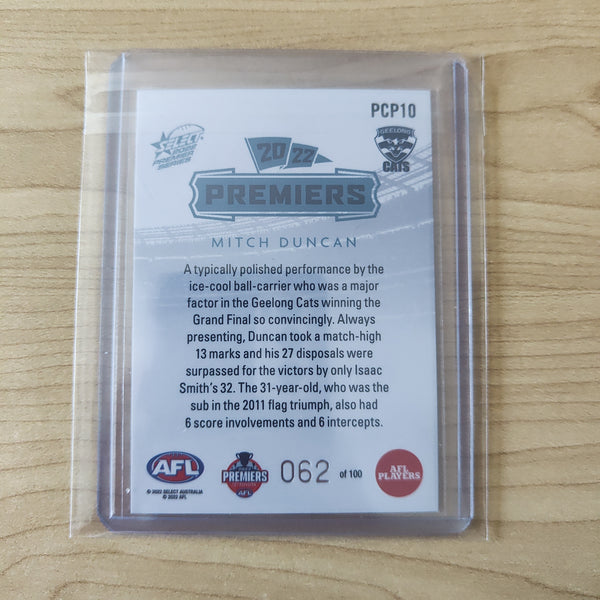 2022 AFL Select Premiership Series Mitch Duncan Geelong 062/100