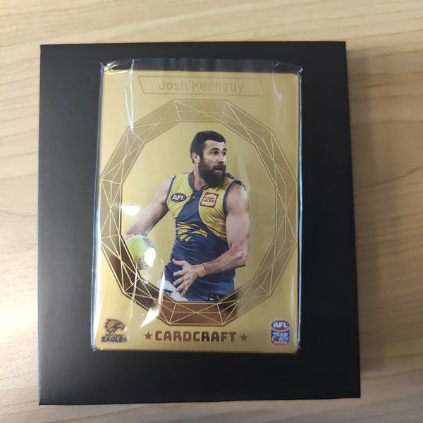 2022 Teamcoach Card Craft Josh Kennedy West Coast Complete Set of 4 Cards + Redeemed 24k Gold Card