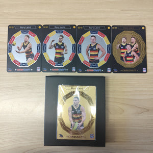 2022 Teamcoach Card Craft Rory Laird Adelaide Complete Set of 4 Cards + Redeemed 24k Gold Card