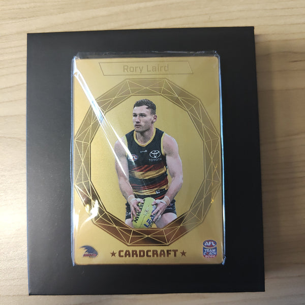 2022 Teamcoach Card Craft Rory Laird Adelaide Complete Set of 4 Cards + Redeemed 24k Gold Card