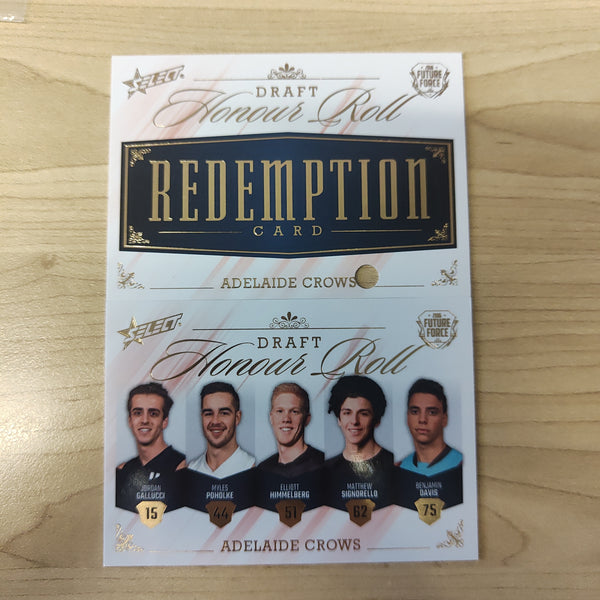 2016 Select Future Force Draft Honour Roll Redemption Adelaide 024/100