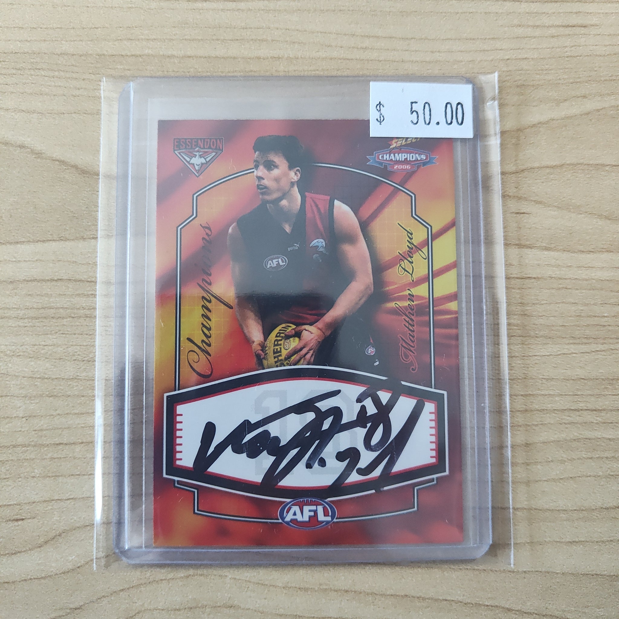 2006 AFL Select Champions Signature Matthew Lloyd Essendon