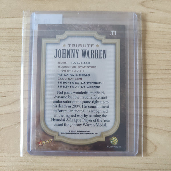 2007 Select Tribute Johnny Warren Soccer Card