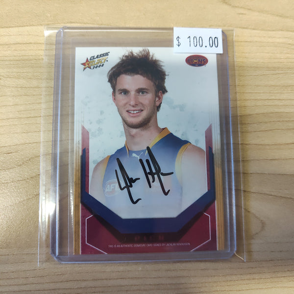 2008 Select Classic Draft Pick Gold Signature Card Lachlan Henderson PRINTING ERROR