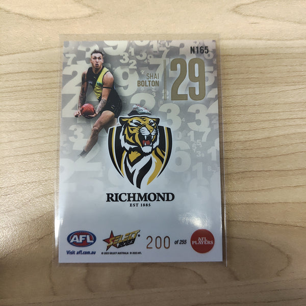 2023 Select Footy Stars Numbers Shai Bolton Richmond 200/255