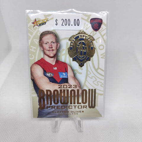 2023 Select Footy Stars Gold Brownlow Predictor Clayton Oliver Melbourne 234/260