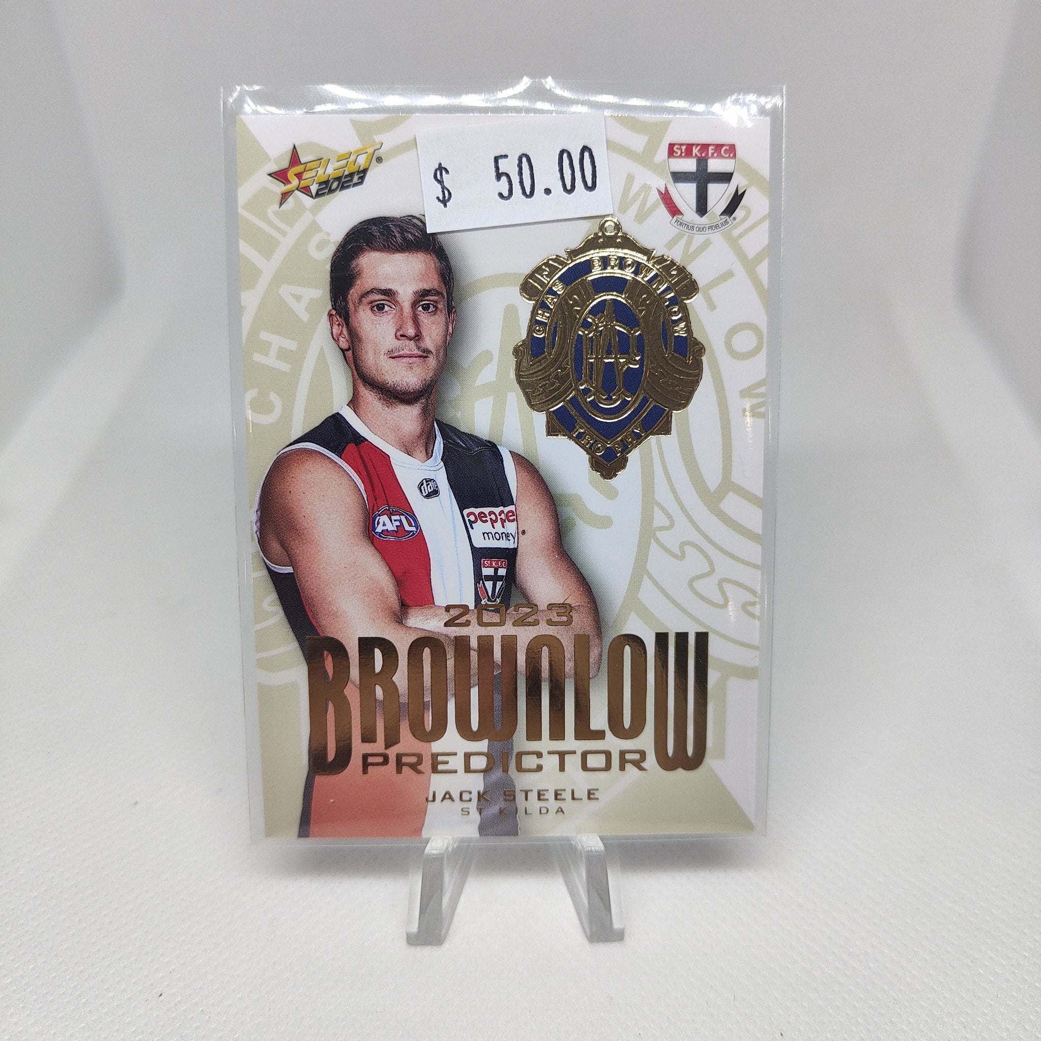 2023 Select Footy Stars Gold Brownlow Predictor Jack Steele St Kilda 100/260