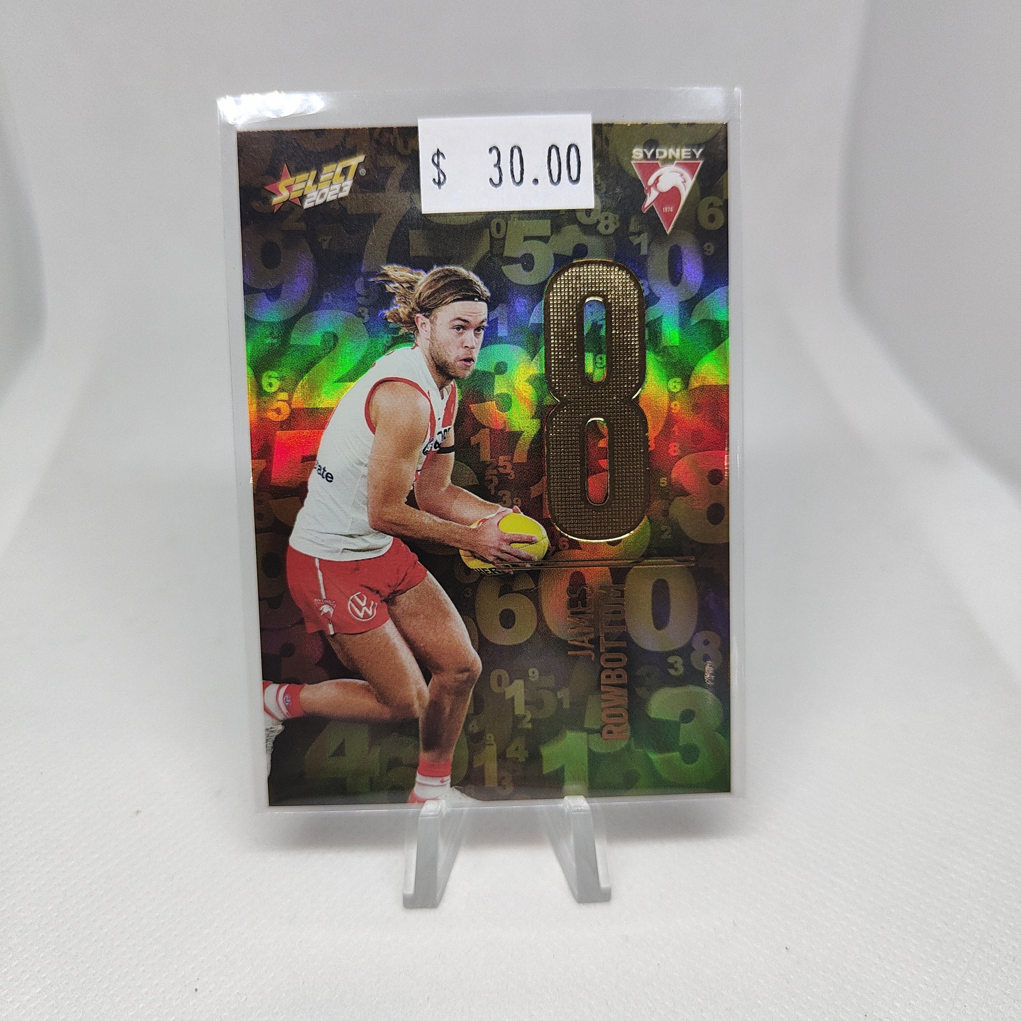 2023 Select Footy Stars Numbers James Rowbottom Sydney LOW NUMBER 009/255