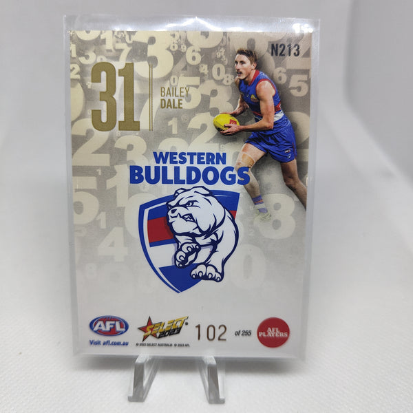 2023 Select Footy Stars Numbers Bailey Dale Western Bulldogs 102/255