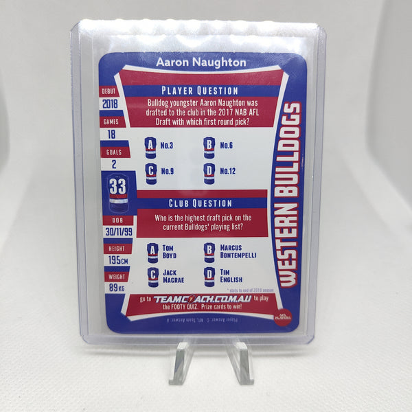 2019 Teamcoach Silver Aaron Naughton Western Bulldogs MISCUT